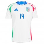 Günstige Fußballtrikots Italien Chiesa 14 Auswärtstrikot EURO 2024 Kurzarm